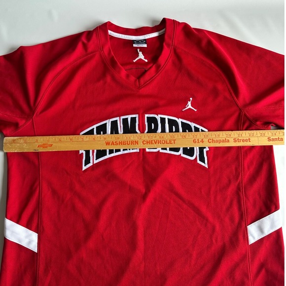 Jordan Team Bibby Men's XL Red Dri-FIT Basketball Jersey Shirt Short Sleeve #6 - Picture 8 of 14